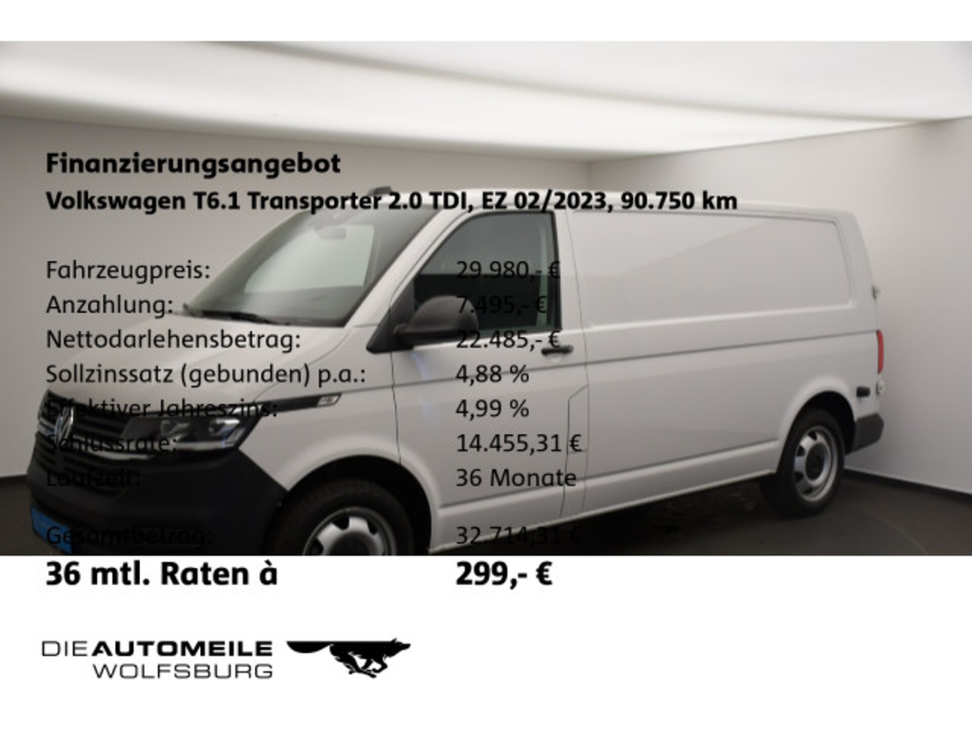 Volkswagen T6.1 Transporter Kasten langer Radstand