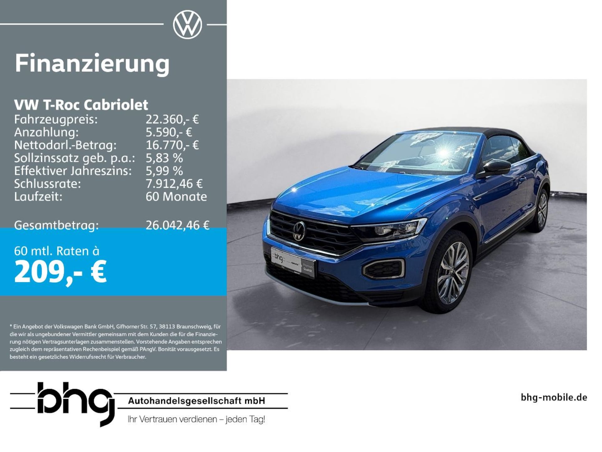Volkswagen T-Roc Cabriolet Active