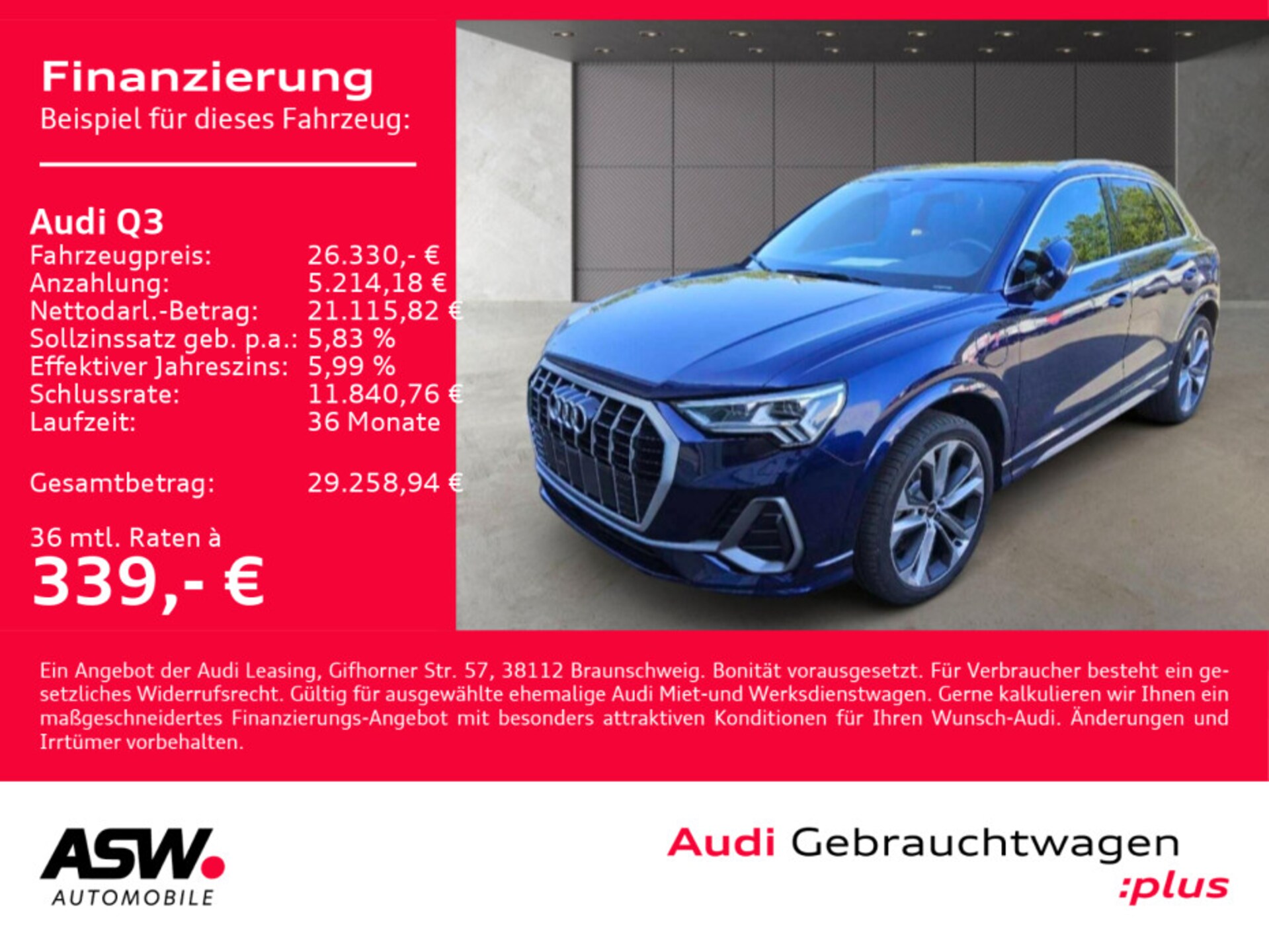 Audi Q3 TFSI e S line