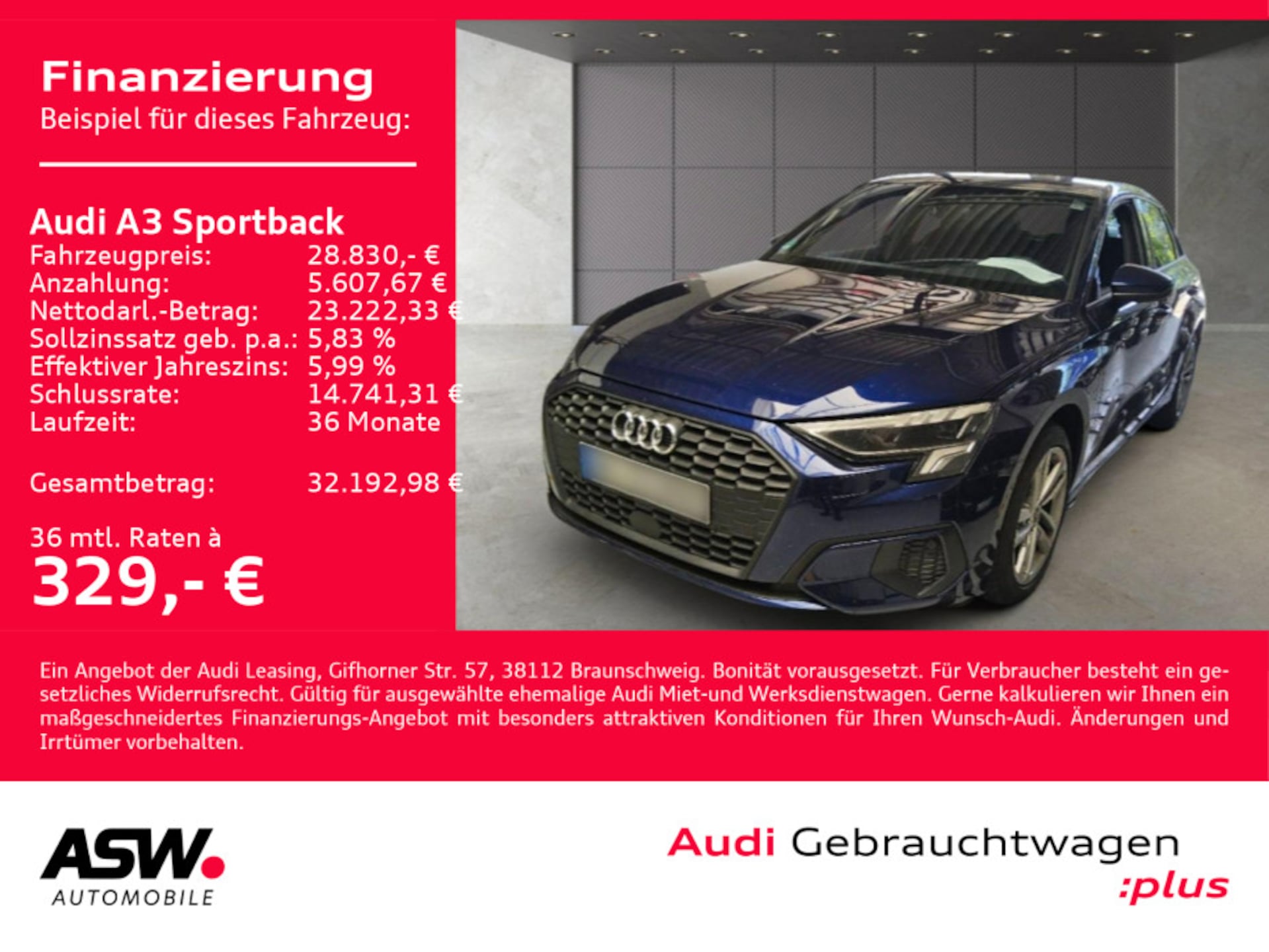 Audi A3 Sportback TFSI e