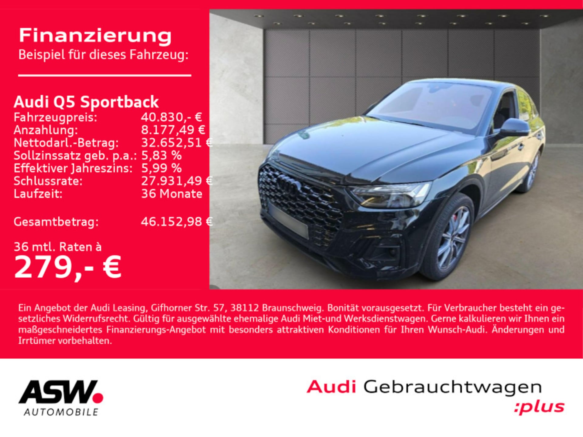 Audi Q5 Sportback S line