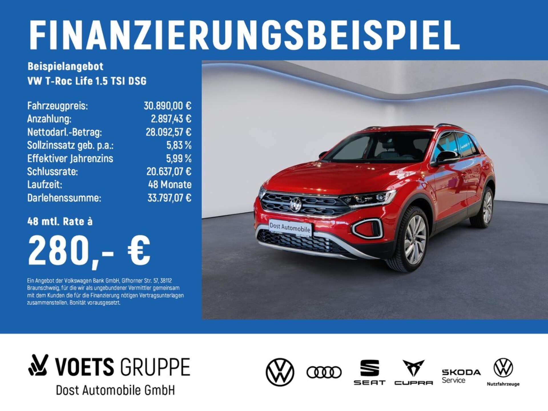 Volkswagen T-Roc — Volkswagen T-Roc T-Roc Life 1.5 TSI DSG Goal AHK+KAMERA+IQ.DRIVE