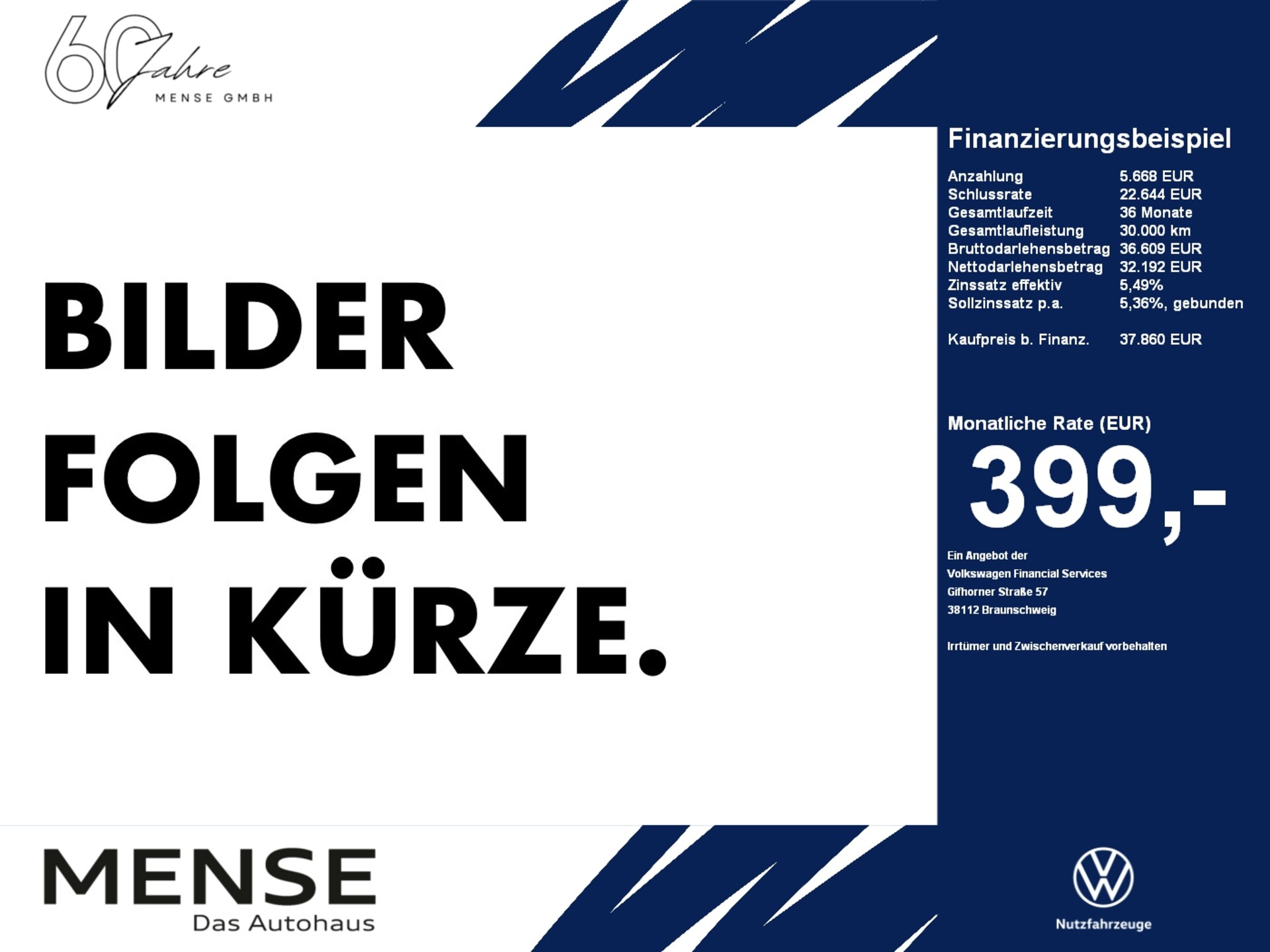 Volkswagen Transporter Kasten kurzer Radstand