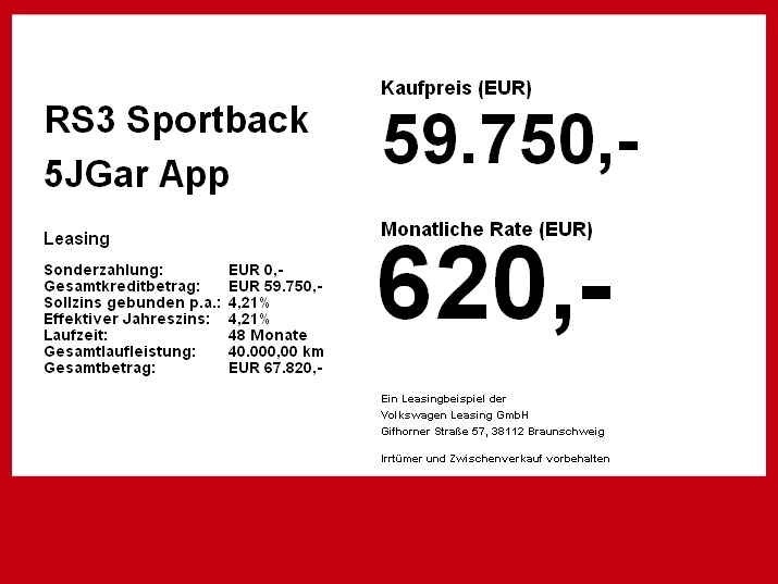 Image about Audi RS 3 Sportback TFSI quattro S tronic