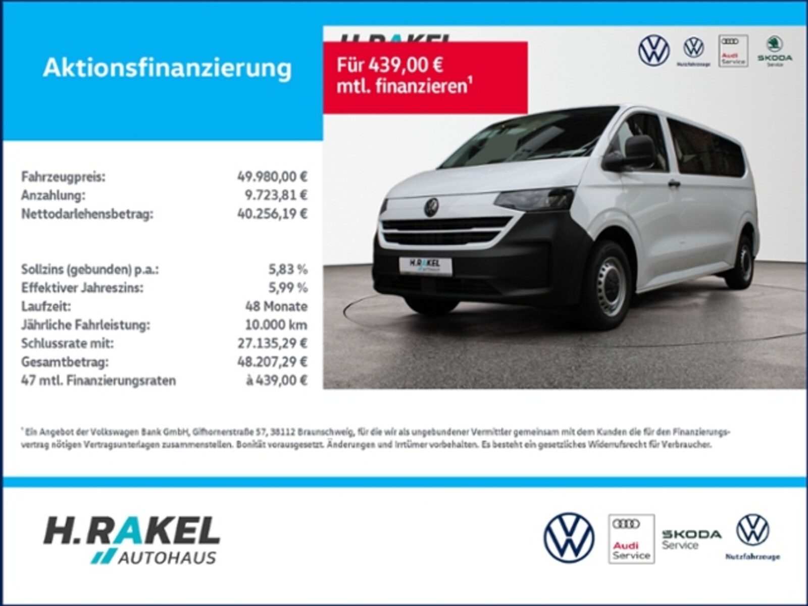 Volkswagen Transporter Kombi langer Radstand