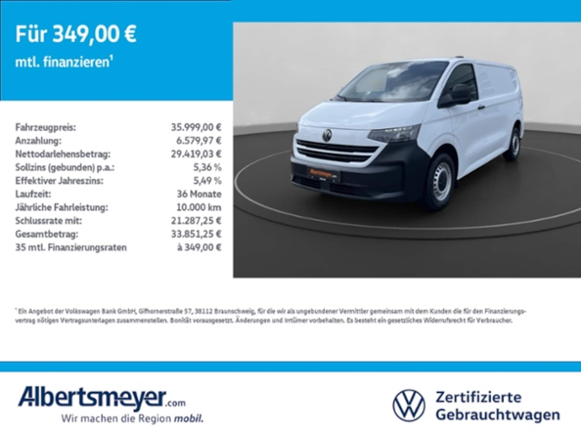 Volkswagen Transporter Kasten kurzer Radstand