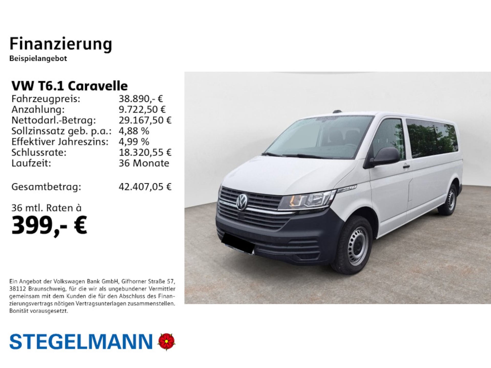 Volkswagen T6.1 Caravelle langer Radstand Trendline