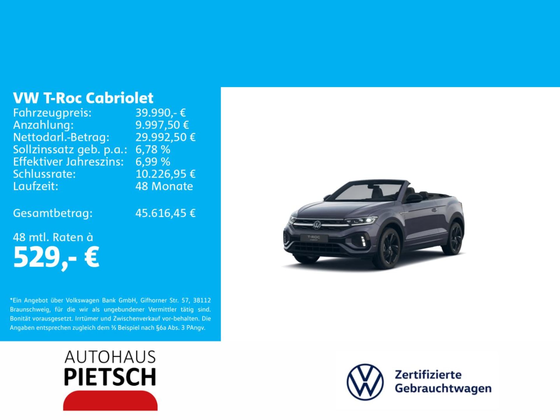 Volkswagen T-Roc Cabriolet R-Line