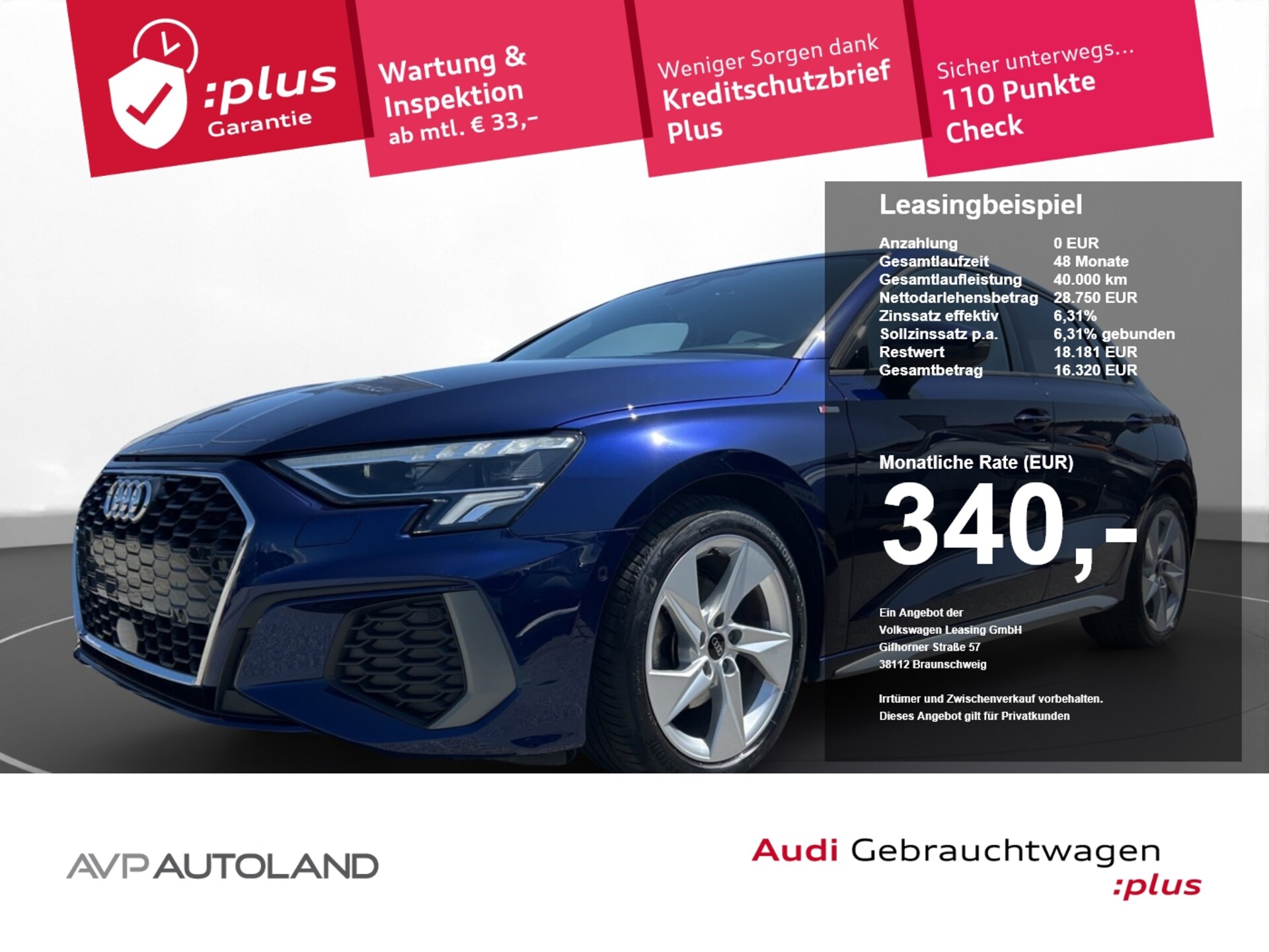 Audi A3 Sportback S line
