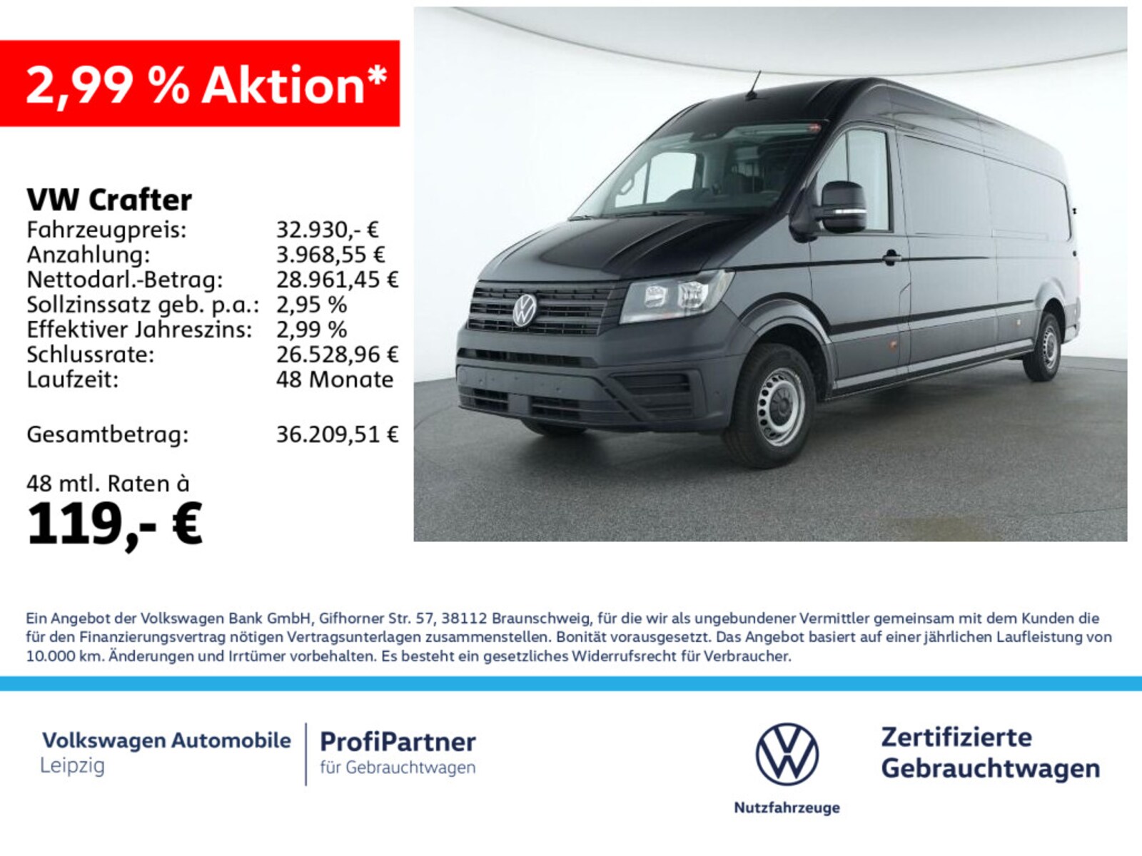 Volkswagen Crafter Kasten langer Radstand