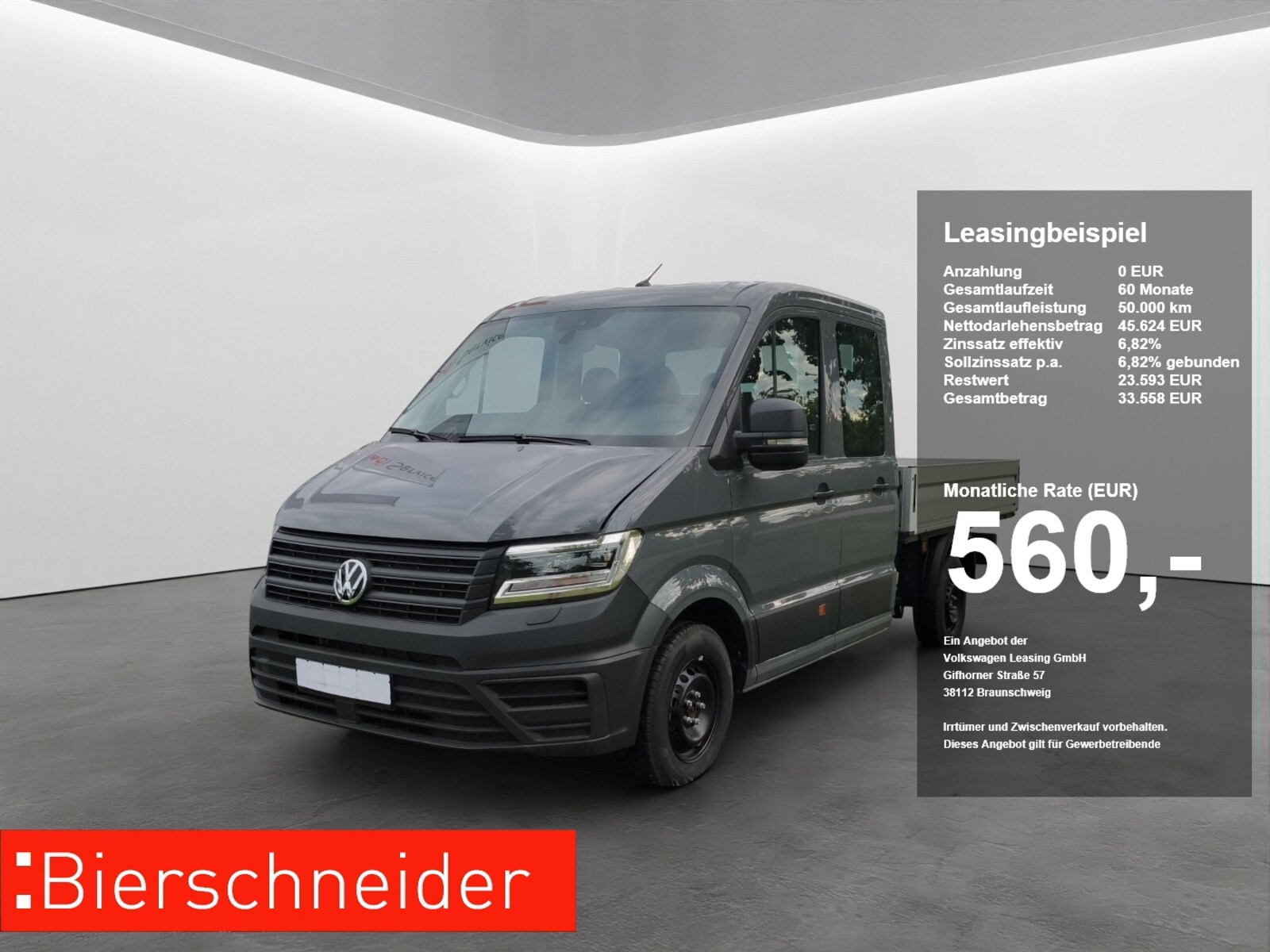 Volkswagen Crafter Doppelkabine mittlerer Radstand