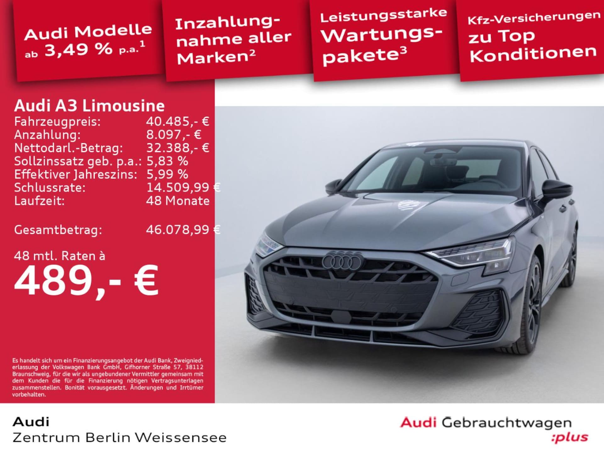 Audi A3 Limousine S line
