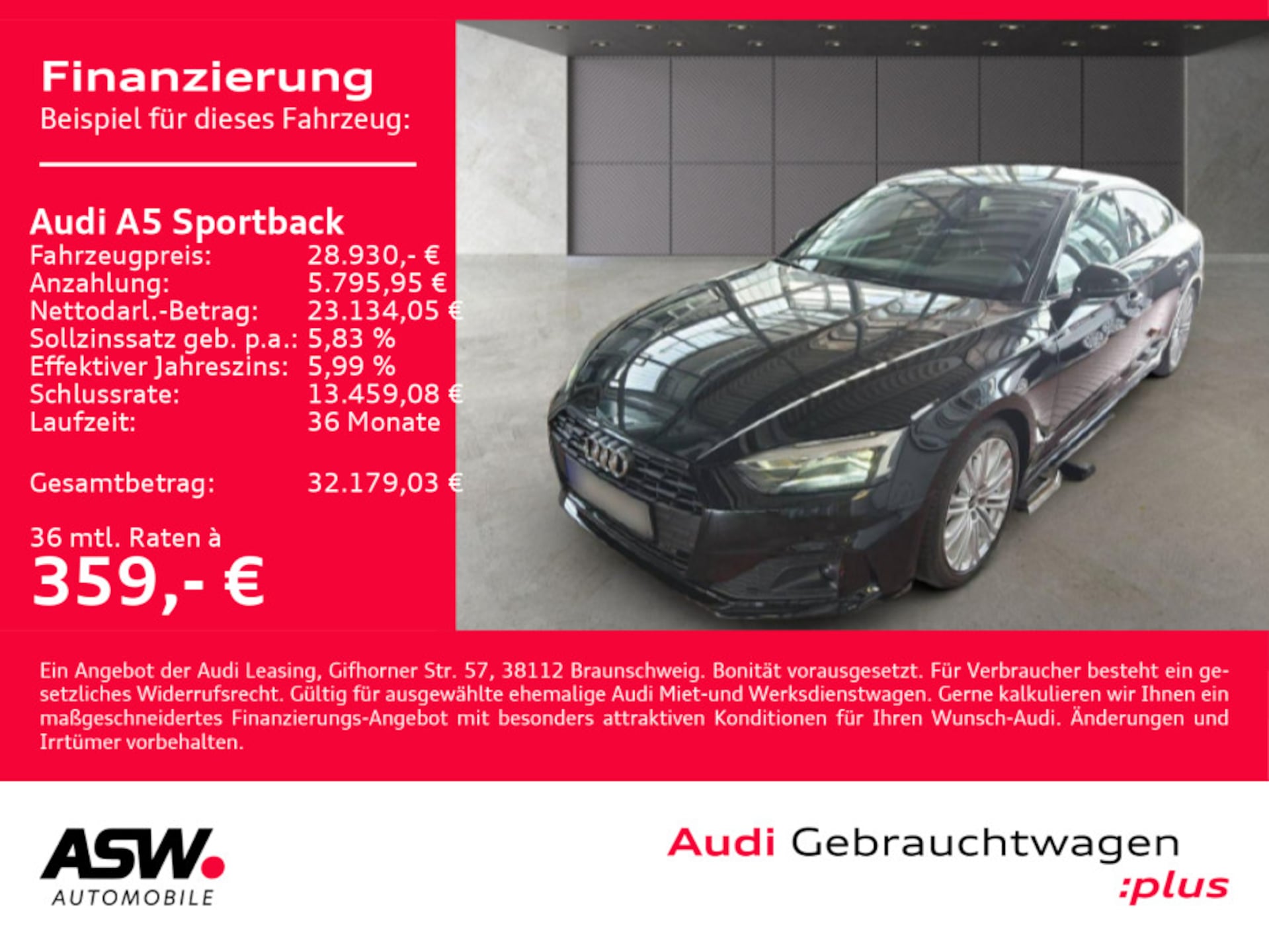 Audi A5 Sportback Advanced