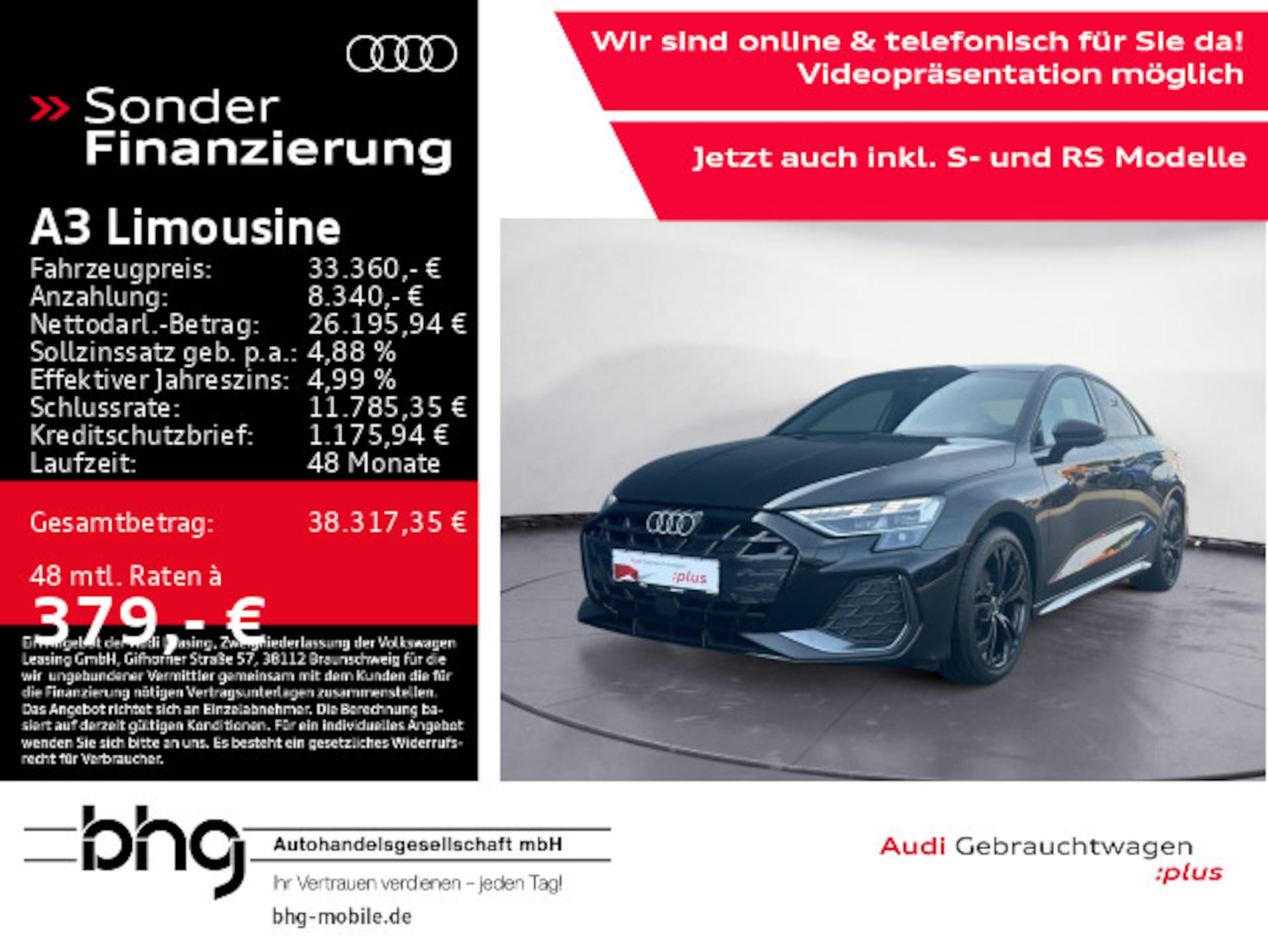 Audi A3 Limousine S line