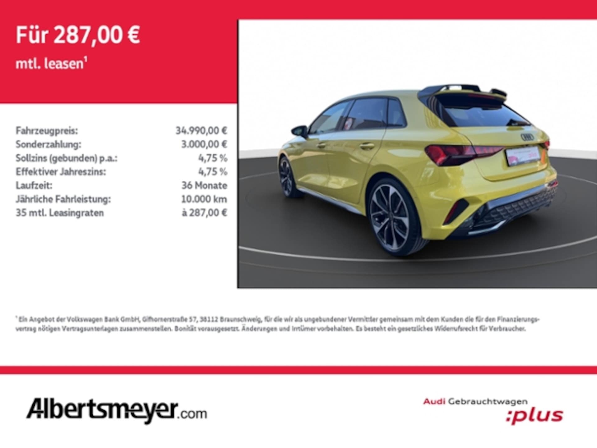 Audi A3 Sportback S line