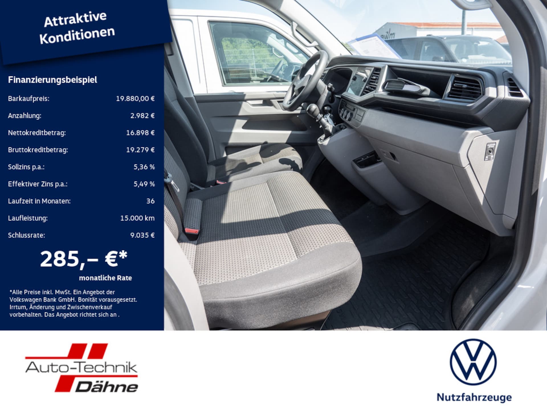 Volkswagen T6.1 Transporter Kasten kurzer Radstand
