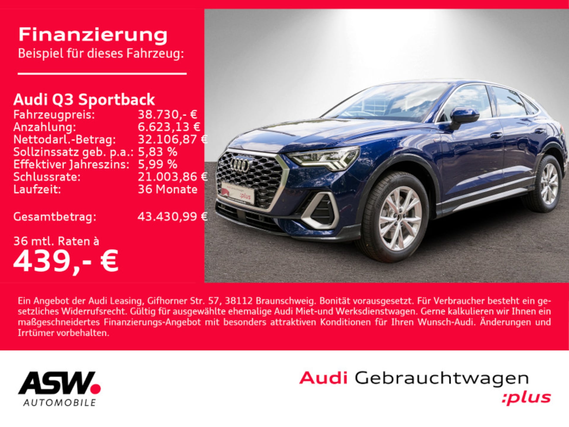 Audi Q3 Sportback S line