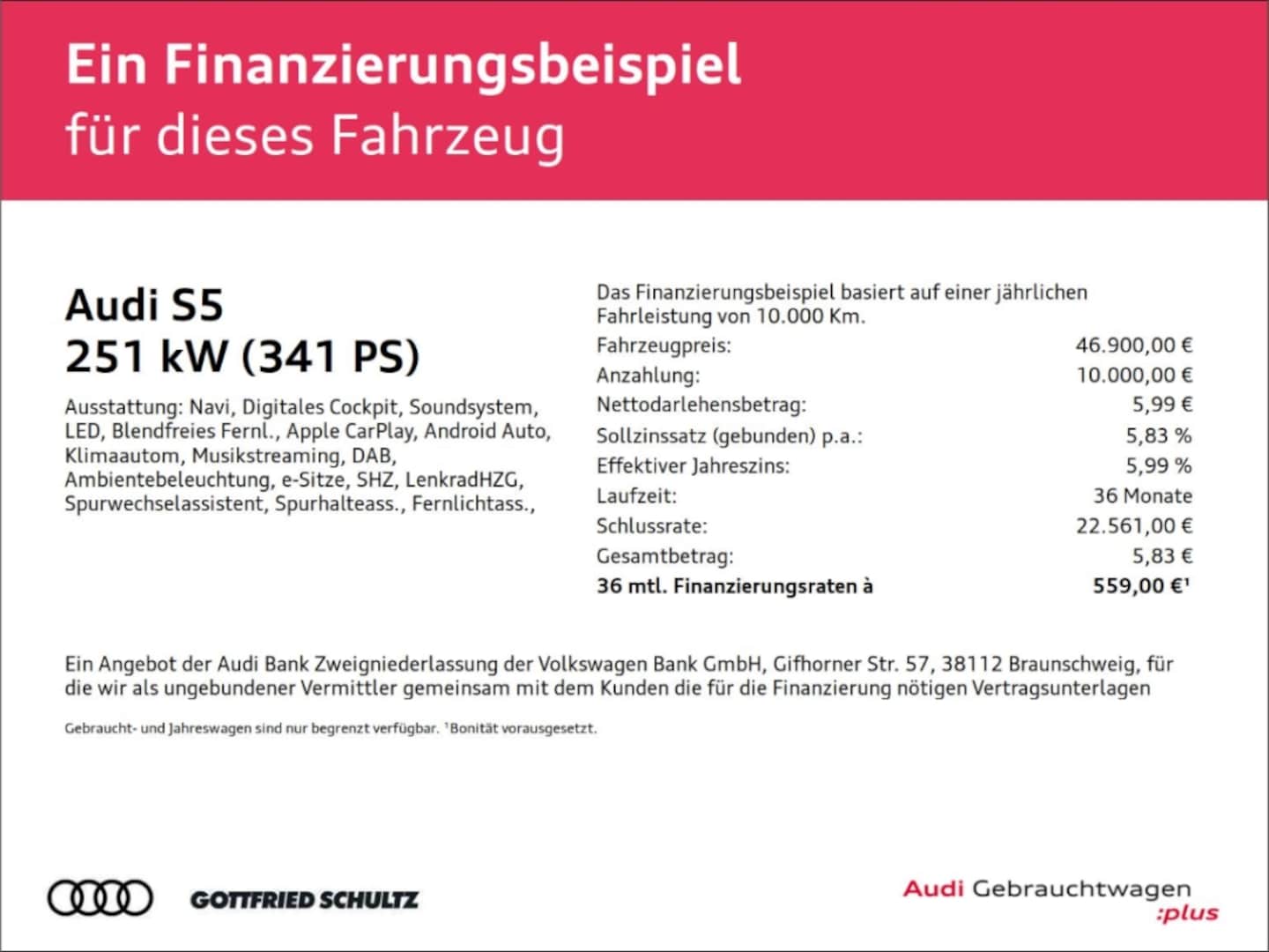 Bild über Audi S5 Sportback TDI quattro tiptronic - für weitere Informationen kontaktieren Sie den Audi Partner
