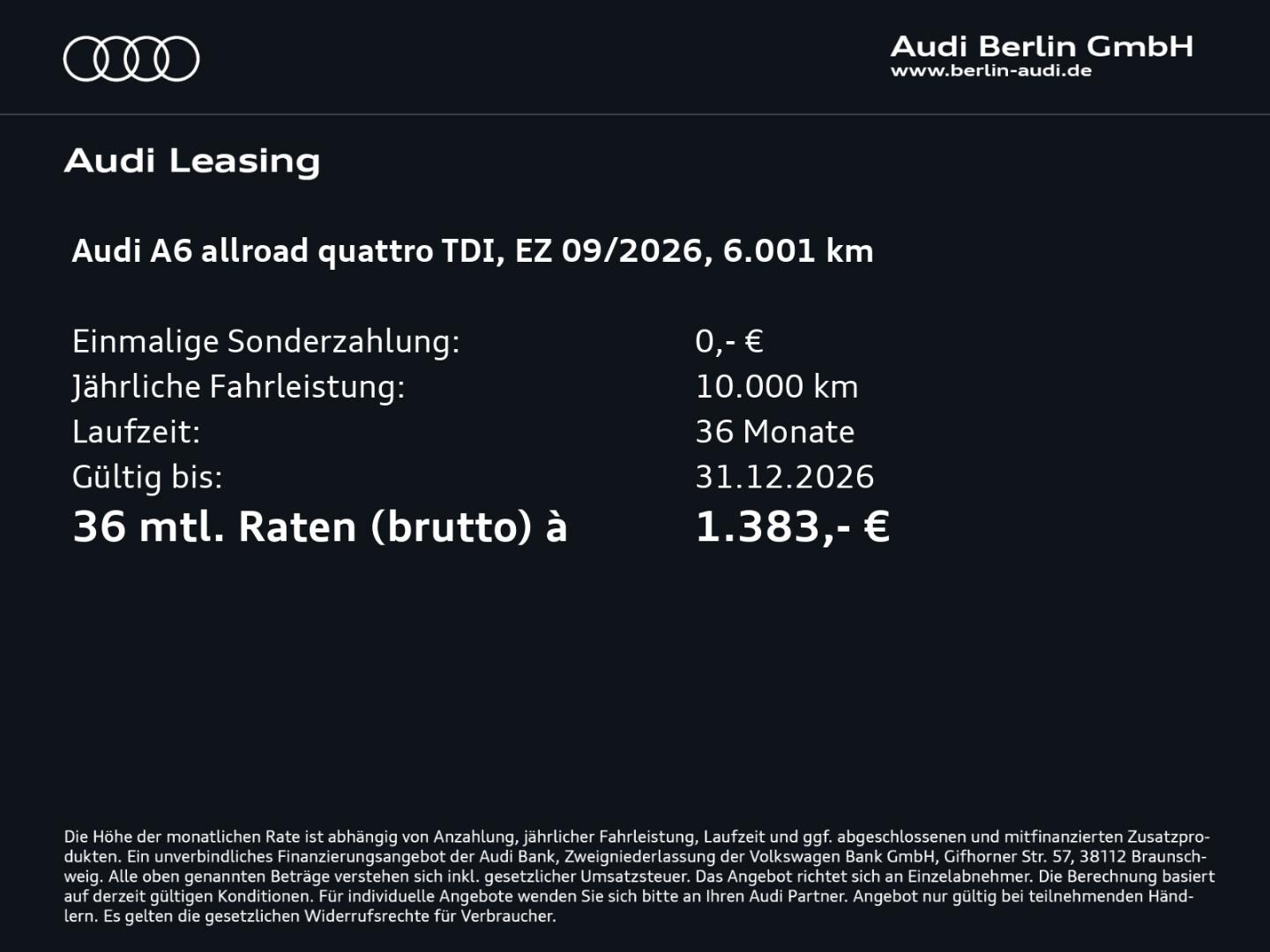 Bild über Audi A6 allroad TDI quattro 220 kW S tronic - für weitere Informationen kontaktieren Sie den Audi Partner