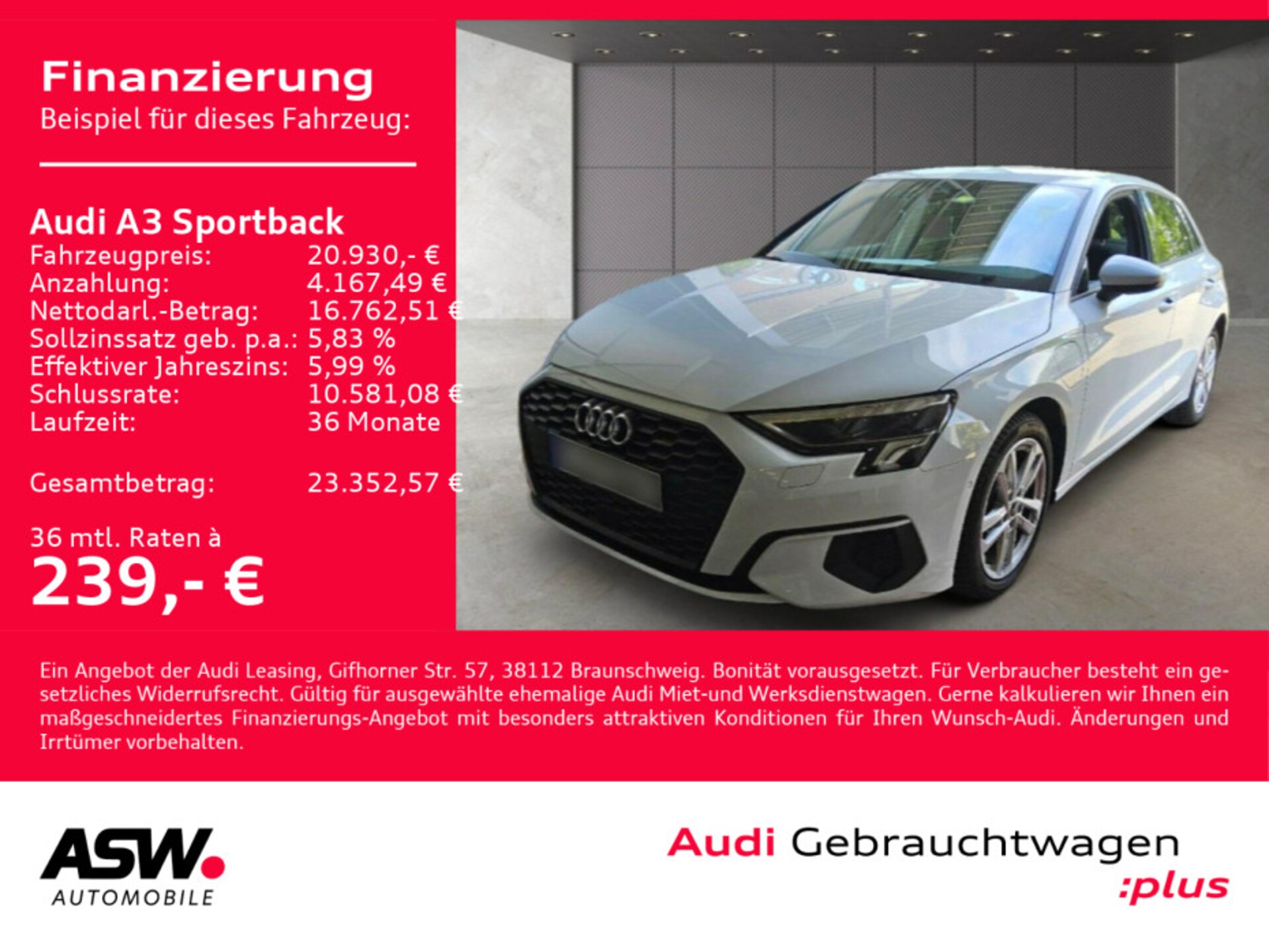Audi A3 Sportback TFSI e