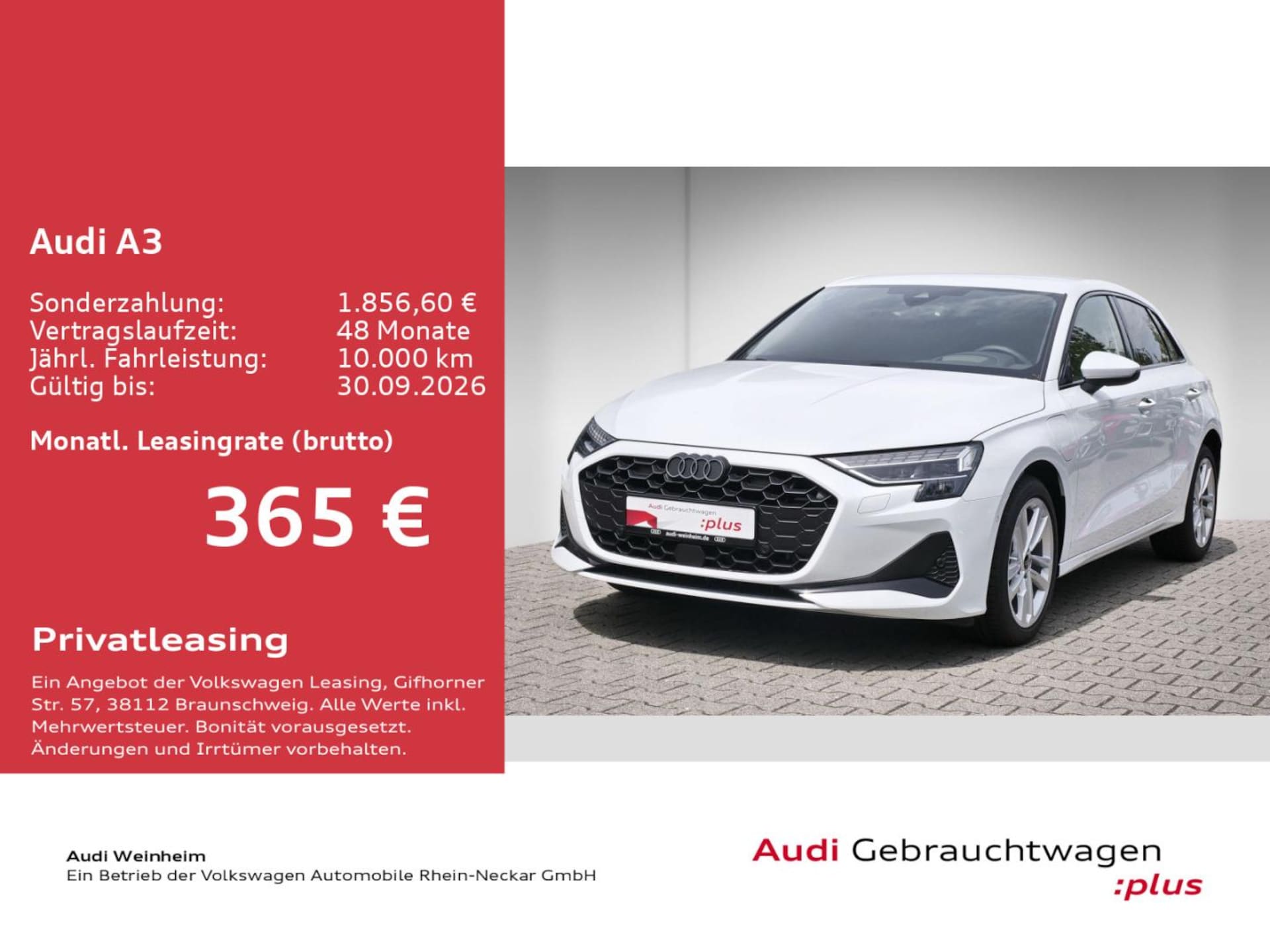 Audi A3 Sportback TFSI e Advanced