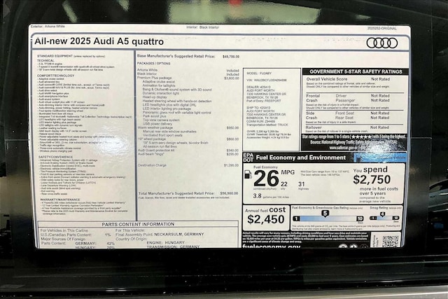 2025 Audi New A5 Premium Plus - Photo 16
