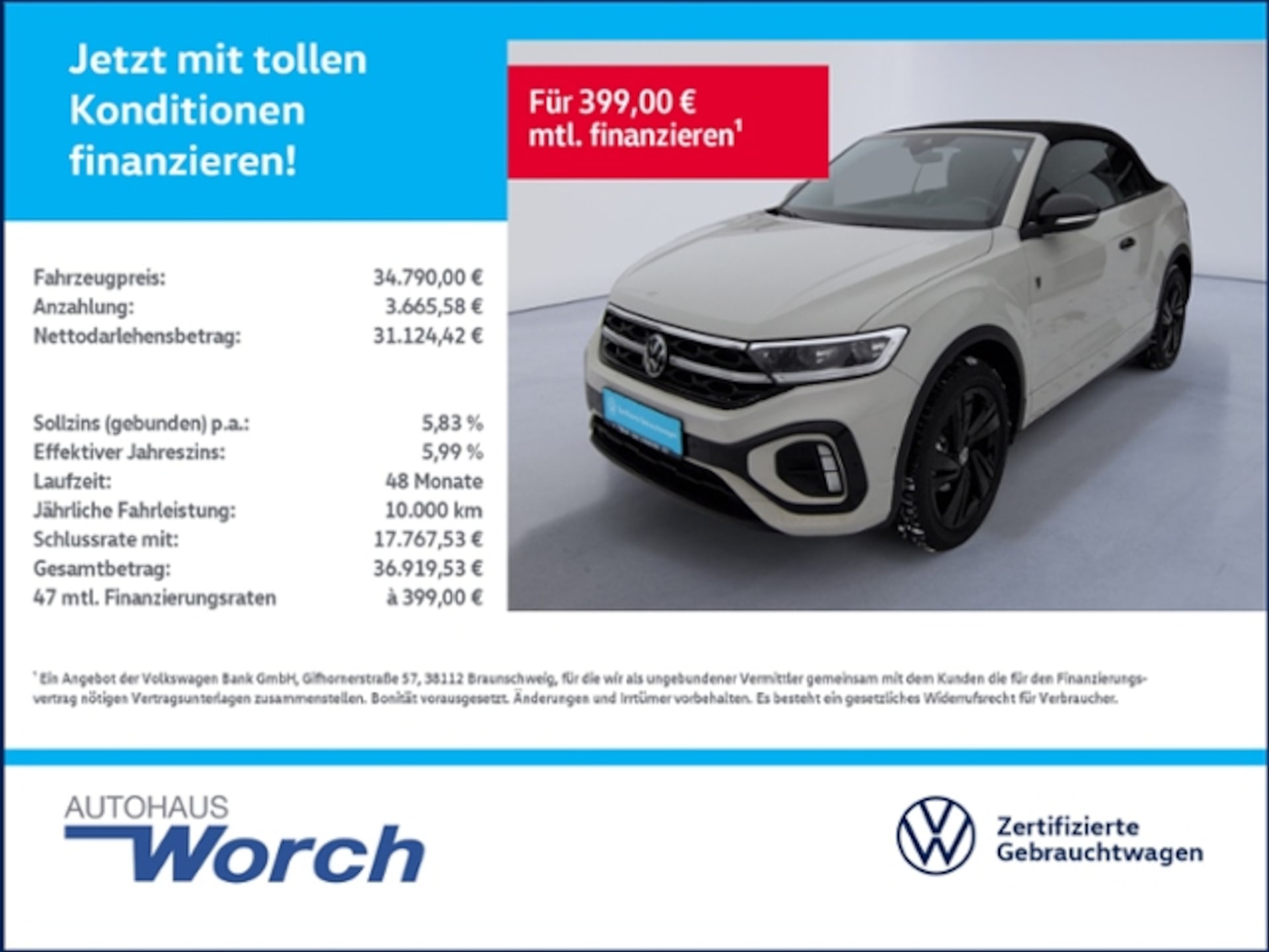 Volkswagen T-Roc Cabriolet R-Line