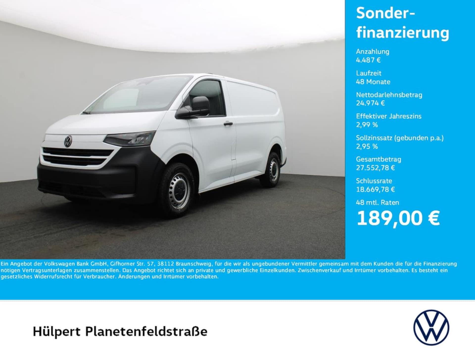 Volkswagen Transporter Kasten kurzer Radstand