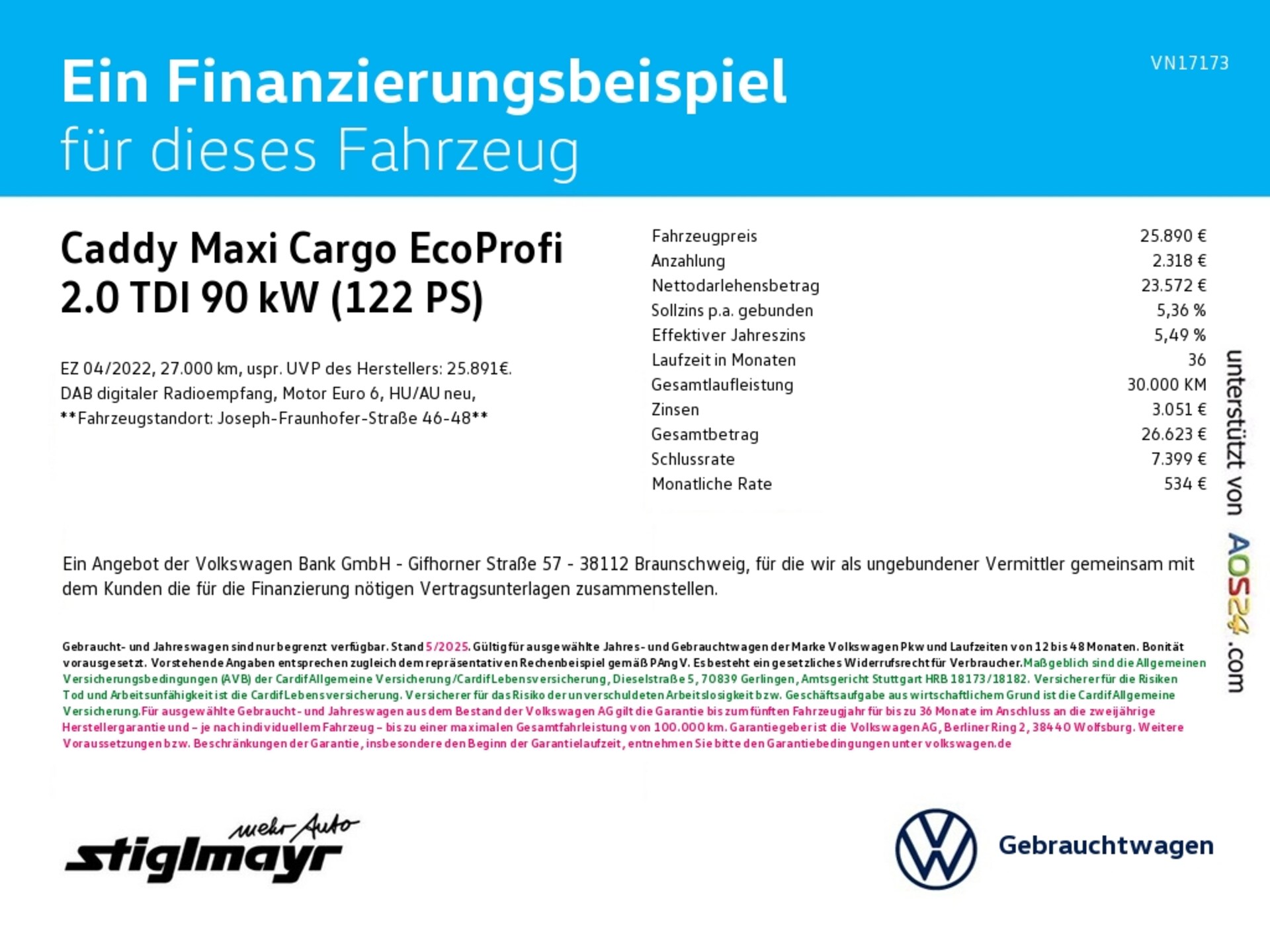 Volkswagen Caddy Maxi Cargo EcoProfi