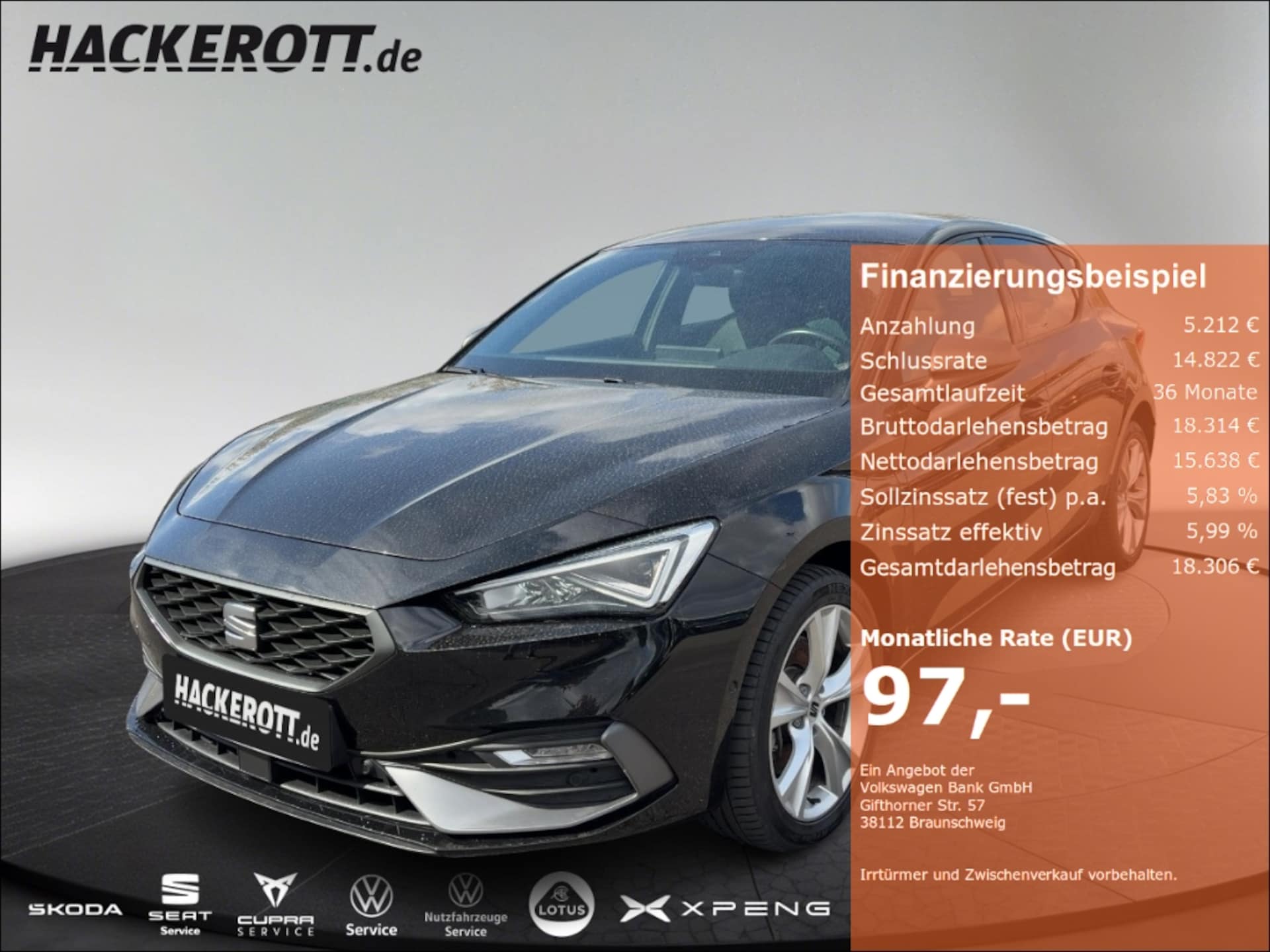 Seat Leon 2023 — FR 1.4 e-HYBRID *Batteriezertifikat* Leder LED Nav ACC Parklenkass. Rückfahrkam.