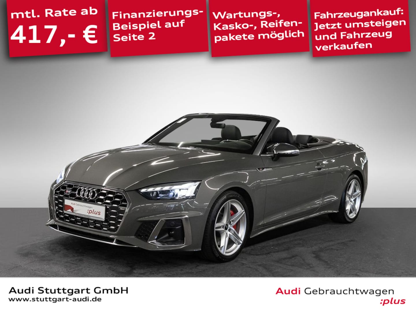 Bild über Audi S5 Cabriolet TFSI quattro tiptronic - für weitere Informationen kontaktieren Sie den Audi Partner