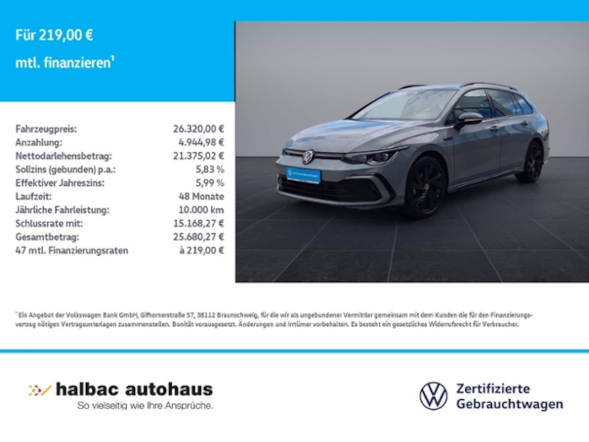 Volkswagen Golf Variant — Volkswagen Golf Variant 1.5 eTSI DSG R-Line+AHK+MATRIX+BLACKSTYLE+NAVI+KAMERA