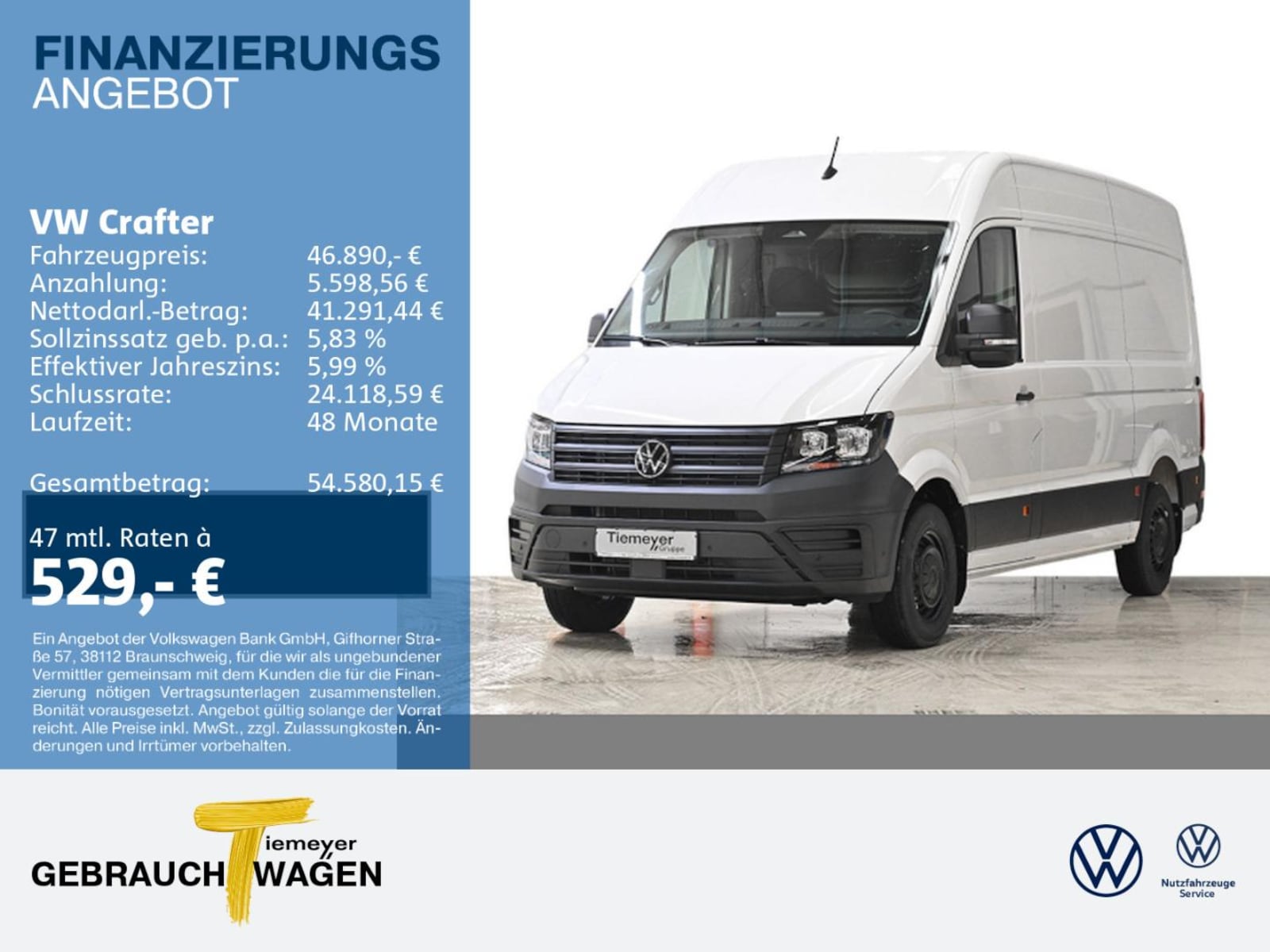 Volkswagen Crafter Kasten mittlerer Radstand