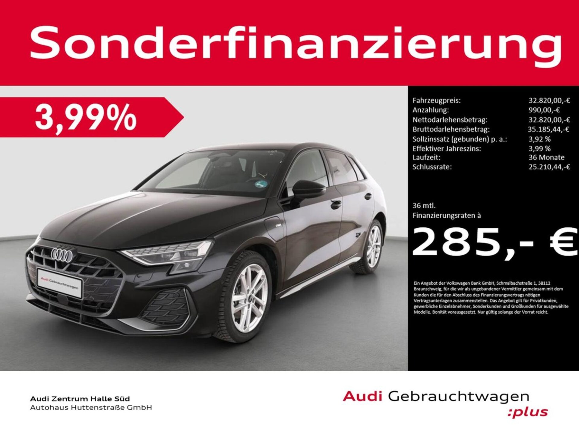 Audi A3 Sportback TFSI e S line