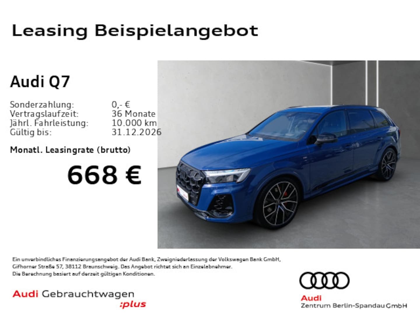Bild über Audi Q7 SUV S line business TFSI quattro 250 kW tiptronic - für weitere Informationen kontaktieren Sie den Audi Partner