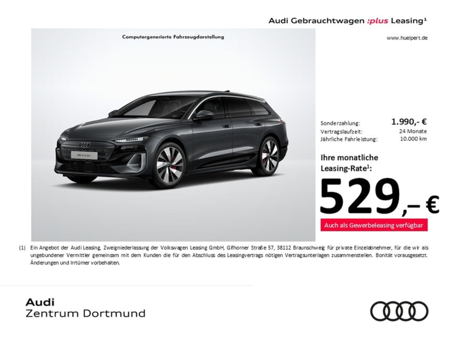 Bild über Audi A6 Avant e-tron e-tron quattro - für weitere Informationen kontaktieren Sie den Audi Partner