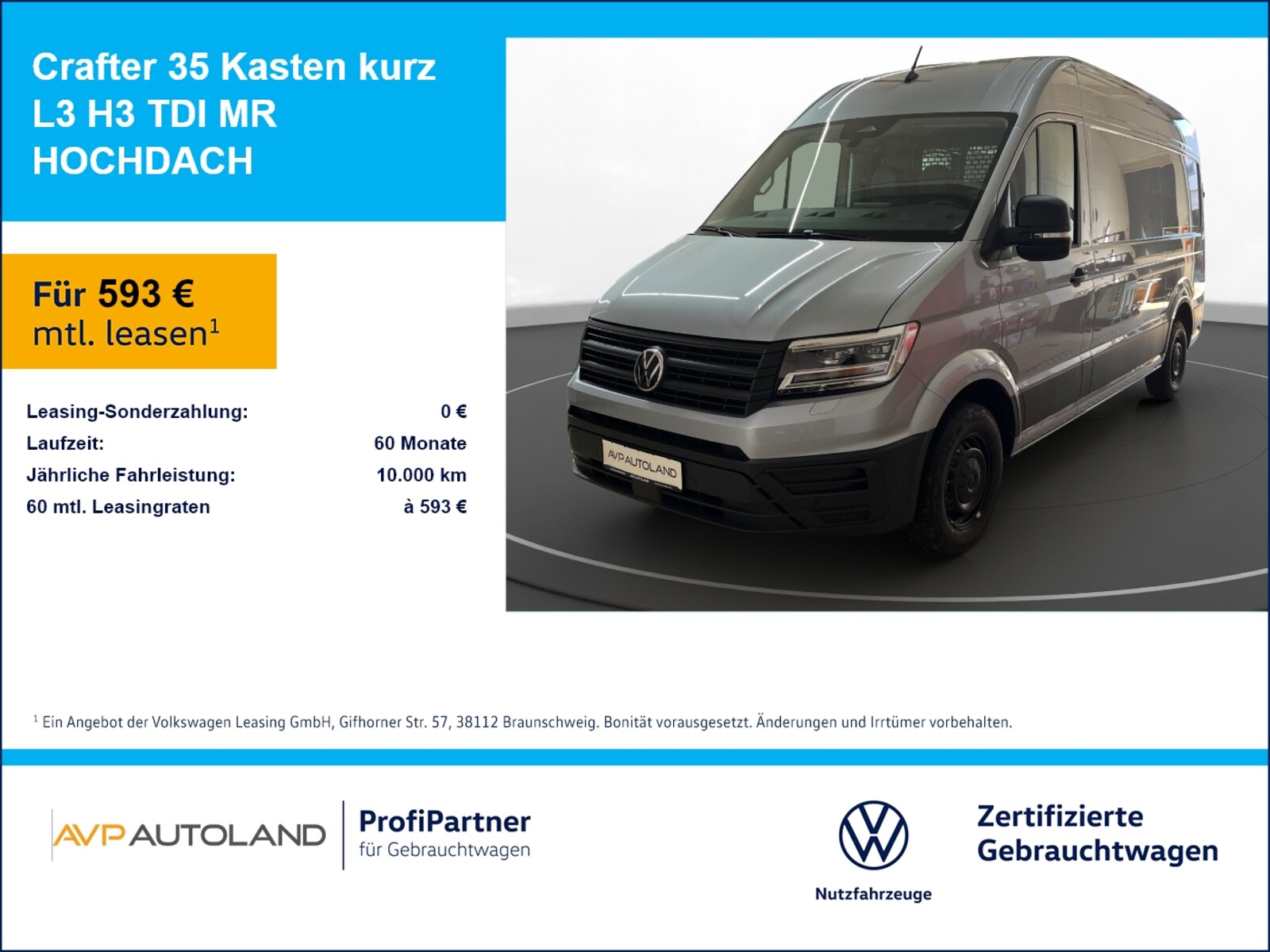 Volkswagen Crafter Kasten mittlerer Radstand