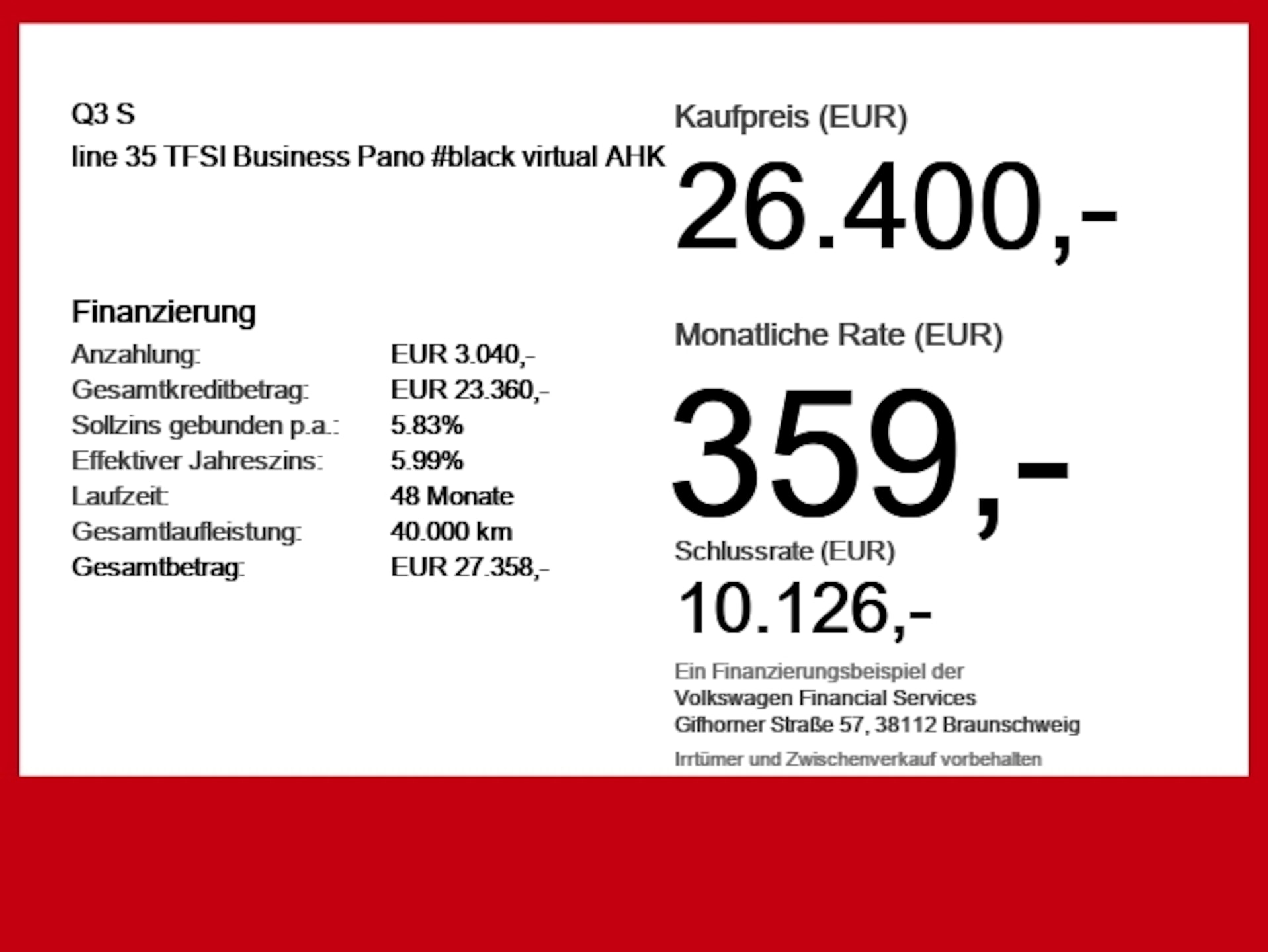Audi Q3 SUV S line