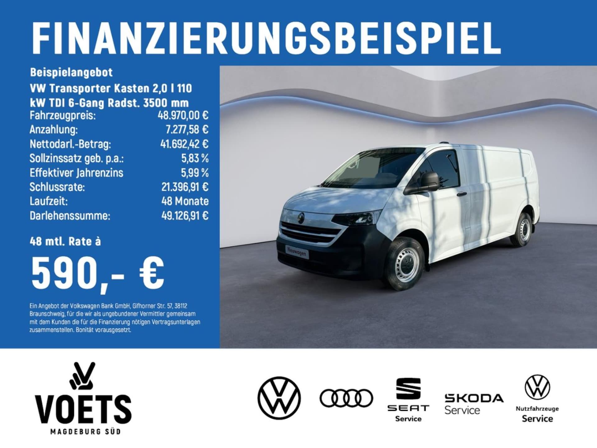 Volkswagen Transporter Kasten langer Radstand