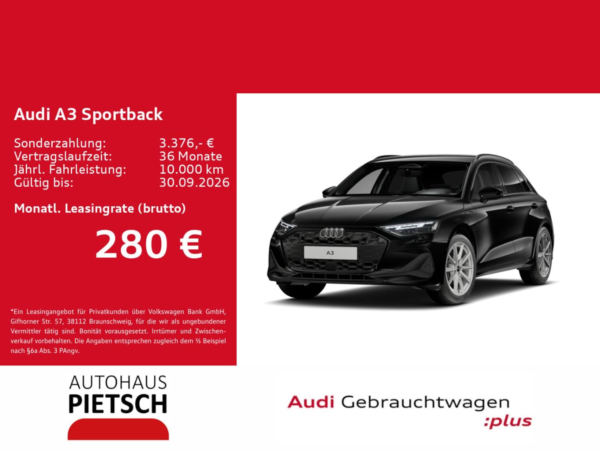 Audi A3 Sportback TFSI e