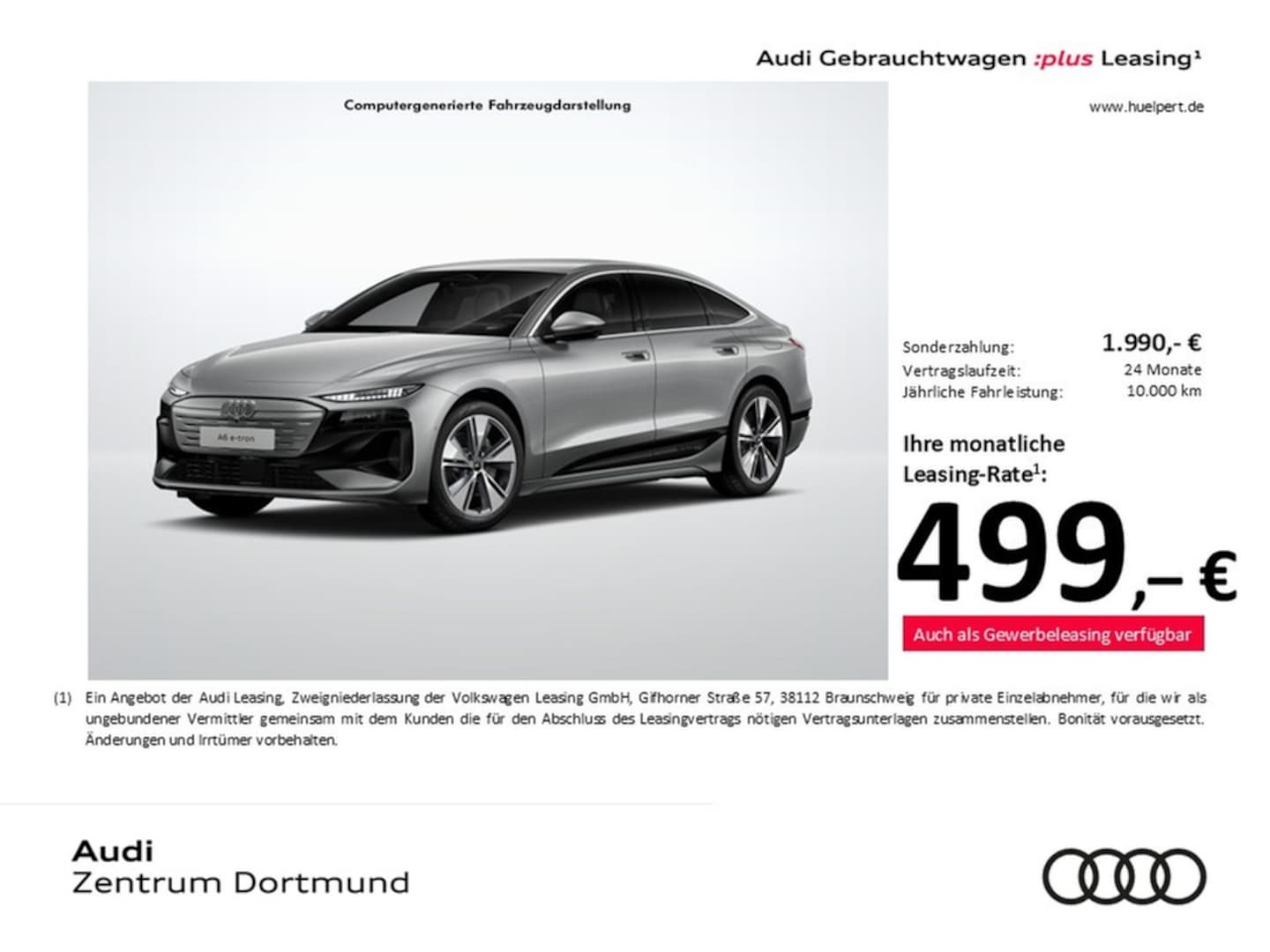 Bild über Audi A6 Sportback e-tron e-tron quattro - für weitere Informationen kontaktieren Sie den Audi Partner