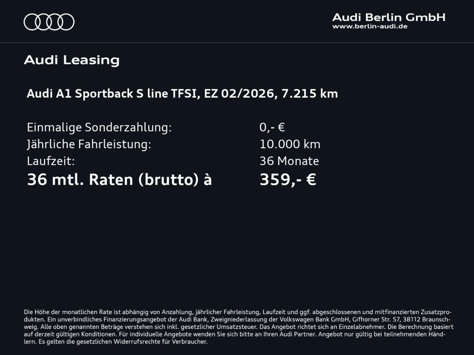 Audi A1 Sportback – Bild 4