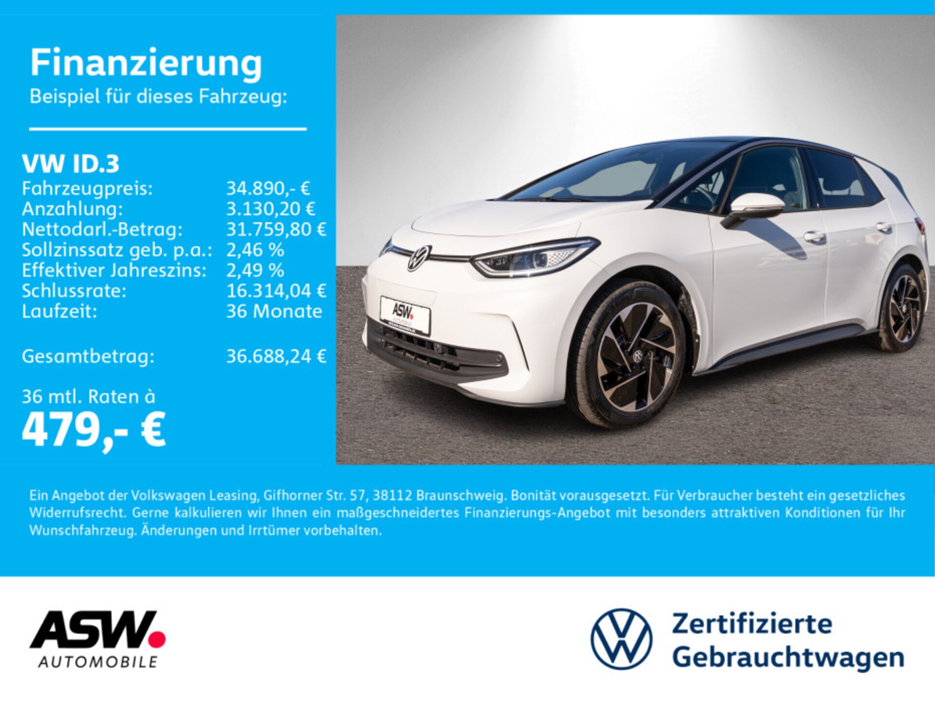 Volkswagen ID.3 — Volkswagen ID.3 ID.3 Pro LED Navi PDC ACC SHZ Wärmepumpe AHK