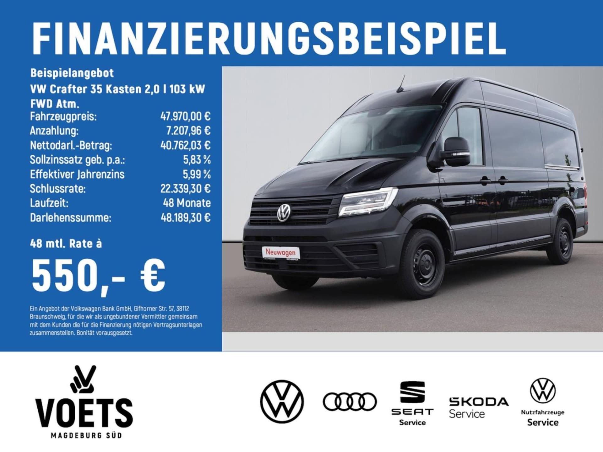Volkswagen Crafter Kasten mittlerer Radstand