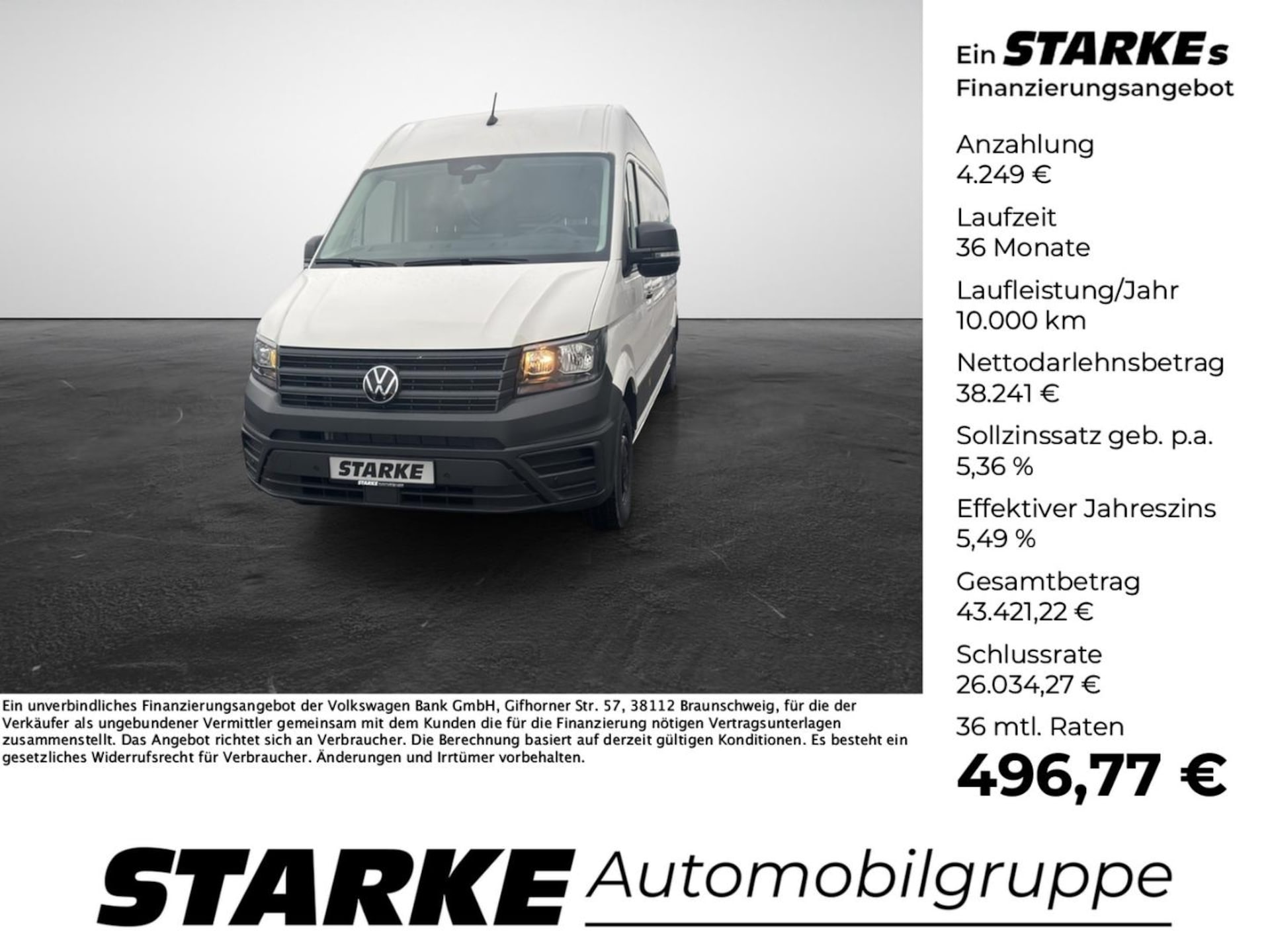 Volkswagen Crafter Kasten langer Radstand