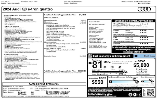 2024 Audi Q8 e-tron