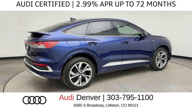 Certified 2024 Audi Q4 Sportback e-tron Premium Plus with VIN WA132BFZXRP003267 for sale in Littleton, CO