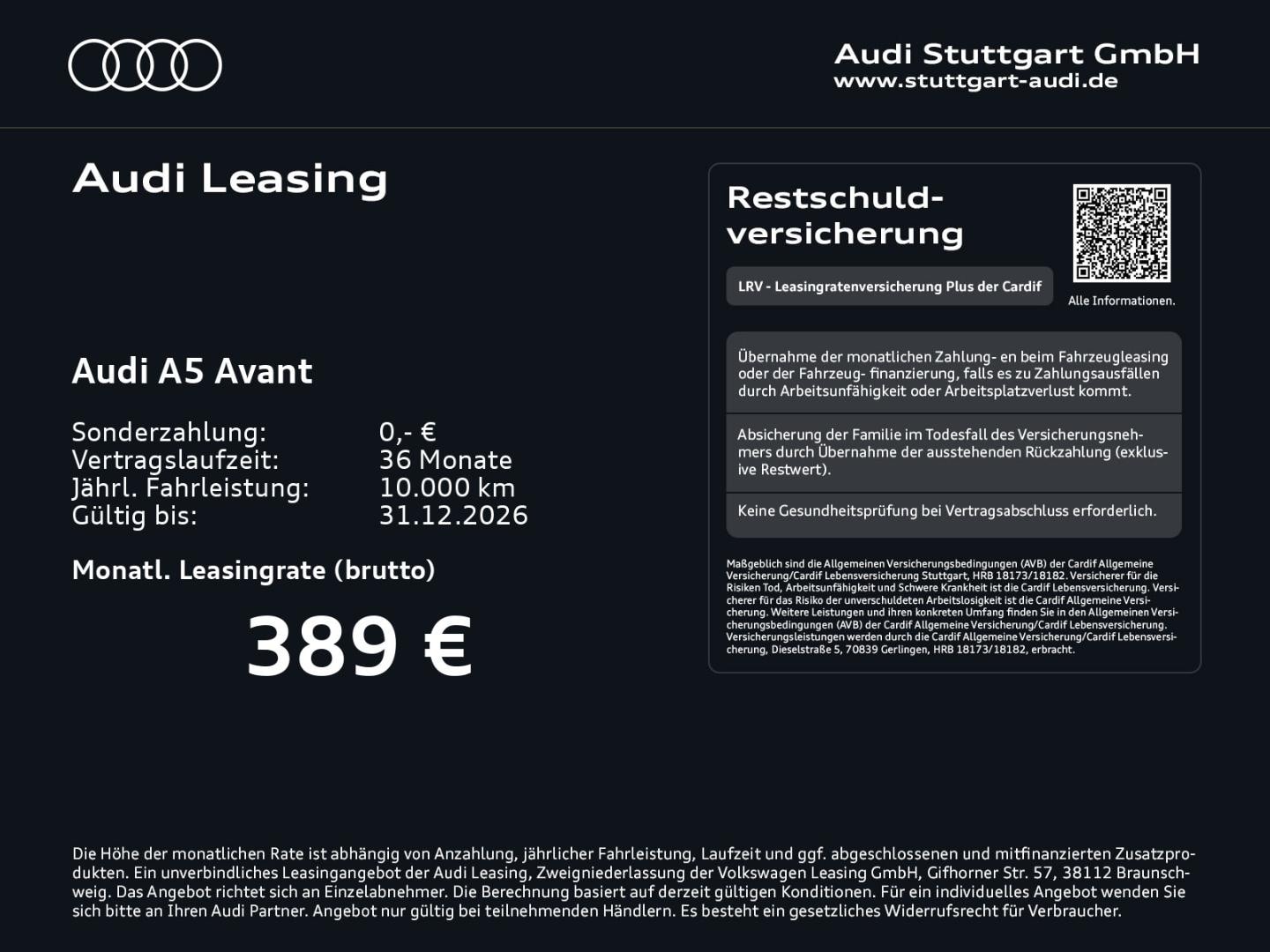 Bild über Audi A5 Avant TFSI S tronic - für weitere Informationen kontaktieren Sie den Audi Partner