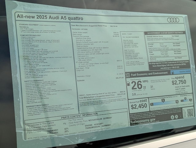 2025 Audi A5 Sedan