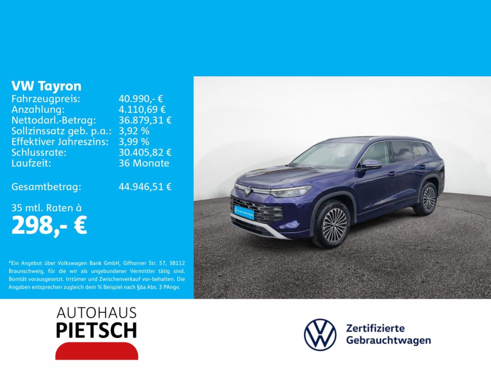 Volkswagen Tayron Elegance